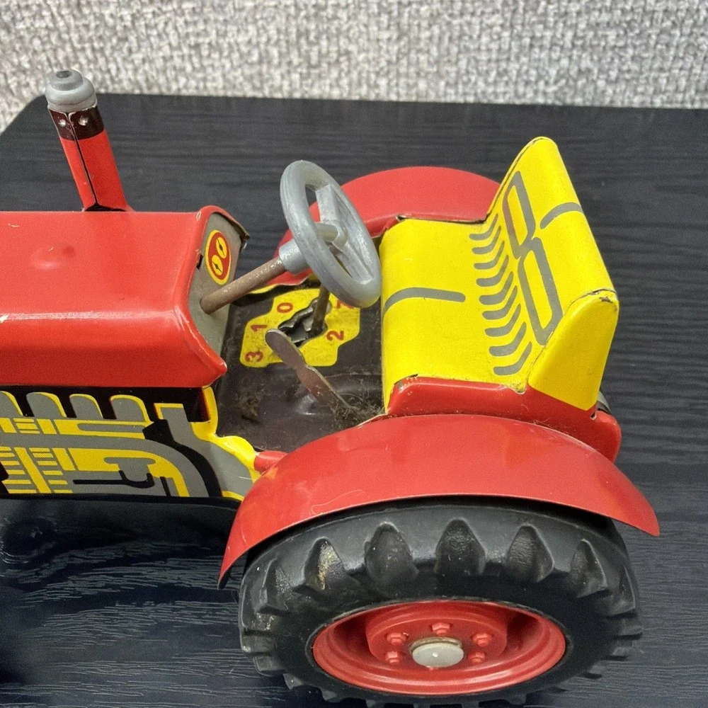 ZETOR Tin Windup Farm Tractor and trailer Kovap Czech Republic NO KEY‎ AS IS